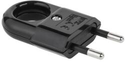  Stecher plat tip Euro negru, 2.5A, IP20, montaj cu surub pentru cablu (URZ3014)