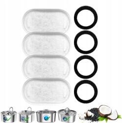  Csere szűrőkészlet macskák és kutyák ivókútjához 4+4 darabos (PET-PDACC-4P)