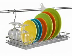 AKS Szárítógép, Csepegtetőgép, Króm edénycsepegtető, akasztós, tálcával (11305)