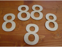  Natúr fa - Szám 10cm 5db/csomag - kosarbolt