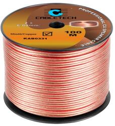  Cablu difuzor transparent 2x6 mm2 din cupru, rola 100 m (KAB0331)