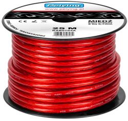 Peiying Cablu de putere 8GA din cupru, 25 m, rosu, Peiying (KAB0704A)