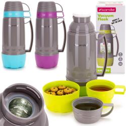 kamille Termosz Kulacs Termikus Üvegbetét két pohár és egy tál 1l Kamille (KM2080)