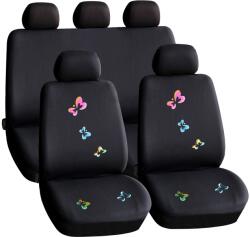 Carguard Set huse universale pentru scaune auto cu fluturi, 11 piese, negru - Carguard (HSA009)