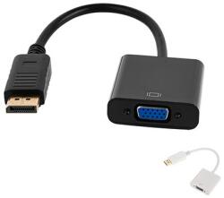  Adaptor DisplayPort la VGA, 1080p 60Hz, cablu 20 cm, contacte aurite (KOM0849)