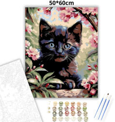  Virágzó ágak között - számfestő készlet - 50×60 cm (Keretre feszítve)