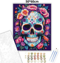  Vibráló virágkoszorú - számfestő készlet - 50×60 cm (Keret nélkül)