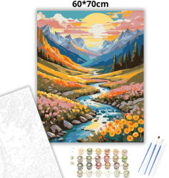 Kanyargó patak - számfestő készlet - 60×70 cm (Keretre feszítve)