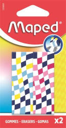 Maped Radír, kockamintás, MAPED „Checkerboards, vegyes minták, 2 db (IMA123500) - onlinepapirbolt