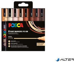 uni Dekormarker készlet, 1, 8-2, 5 mm, UNI "Posca PC-5M", 8 különböző portré szín