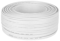  Cablu coaxial 3C2V alb, rola 100 m, conductor cupru 0, 5 mm (KAB0001)