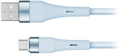 Krüger&Matz Cablu USB-Micro USB din silicon 1 m, 2.4A, albastru Kruger&Matz Basic (KM1270-1BL)