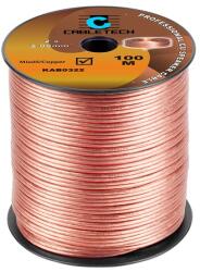 Cablu difuzor din cupru 2x2 mm transparent, rola 100 m (KAB0322)