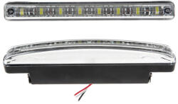  Lumini auto de zi cu 8 LED-uri, 12-24V, 6000K, set 2 bucati (URZ3329)