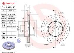 BREMBO Brzdový kotúč BREMBO 09. C990.2X (09.C990.2X)