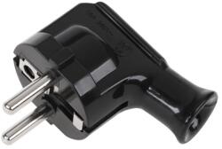 Stecher Schuko 90° WT-35 negru pentru prize, conectare sigura (URZ3005)