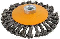 Rotor Perie de sarma conica cu noduri Rotor 125 mm M14, pentru curatare agresiva (15994)
