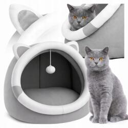 Kanza Macskaház Plüss Fekhely Meleg Járóka Játék Labda Párna (DOMEK DLA KOTA PLUSZOWY LEGOWISKO PIŁKA KANZA)