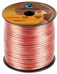  Cablu pentru difuzor 2x0.75 mm2 transparent, cupru, rola 100 m (KAB0311)