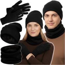Ercole Sapka szett Sál Kesztyű Téli szett Női Férfi Melegítő (Czapka Rękawiczki Komin Zestaw Zimowy R138-C)