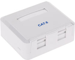  Priza dubla UTP Cat 6 pentru retea stabila, montaj rapid (TEL0031-6)