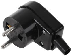  Stecher Schuko 90° WT-20S negru pentru cablu, compact si sigur (URZ3001)