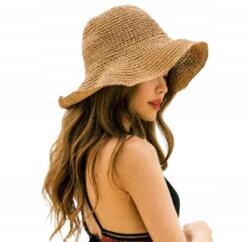 DEMUR szalmakalap, Bézs, Univerzális méret, 100% papír szalma (kapelusze damskie słomiane letnie plażowe)