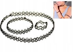  Fekete Choker nyaklánc Chocker 3az1ben tetoválás szett