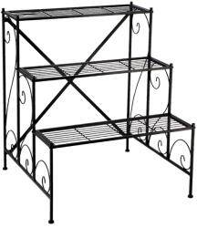 AdTrend Raft pardoseala fier negru 60 x 58 x 70 cm (69700)