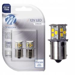 m-tech Izzó R5W BA15s Osram Led M-tech 21xSMD Fehér
