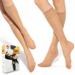 Gatta Női Térdzokni Hosszú mikroszálas zokni, Beige, Méret Univerzális, 15 Den