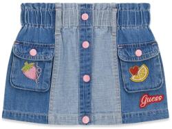 GUESS Деним пола за мини момиче с розови копчета и бродирани детайли Guess