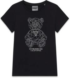 GUESS Черна тениска за момиче с кристално мече Guess
