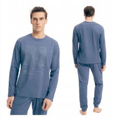 Henderson Férfi hosszú ujjú pamut pizsama Henderson meleg húzózsinór XXXL (43464-95X)