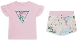 Guess Розова тениска и къси панталонки палми за мини момиче Guess