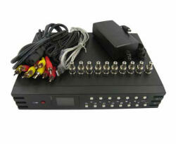  DVR 4 canale cu cabluri pentru supraveghere video, PAL/NTSC, 12V (URZ0172)