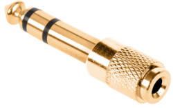  Adaptor jack 6.3 mm tata la 3.5 mm mama, metalic aurit (ZLA0325)