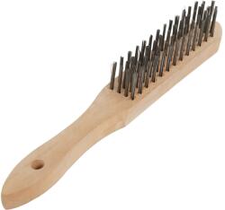 Rotor Perie de sarma manuala ROTOR din otel, cu maner ergonomic din lemn (16000)