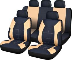 Carguard Set huse scaune auto universale Carguard Elegance, negru-bej, compatibil airbag (HSA008)