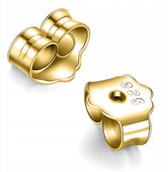 Larezo Tömör Fülbevaló Rögzítő Arany Bárány Csavarok Bárány Ezüst 925 (na kolczyki srebrne koła wkrętki sztyftcie 04)