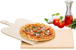 Rommelsbacher Set Rommelsbacher PS 16 Pizza si Paine Piatra Schamotte Naturala 35x35 cm cu Paleta din Lemn (PS 16)