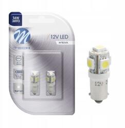 m-tech Izzók T4W Led 5xSMD5050 Led Fehér Ba9s