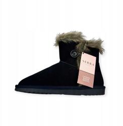  Serra bélelt sötétkék alacsony szárú női bakancs 40-es (KN5/6-270)