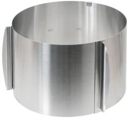 wenco Inel de tort reglabil Wenco cu scara, inaltime de 15 cm, inel de tort reglabil cu diametru de 16-30 cm, cadru de copt rezistent la caldura rotund, accesorii de copt din otel inoxidabil (555647)