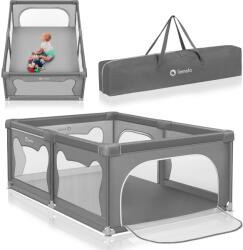 Lionelo Willow Tarc de Joaca pentru Copii 120x180x68 cm Plasa Respirabila Pliabil cu Acces Lateral (LOWILLOW GREY CONCRETE)