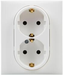 Legrand Priza dubla Legrand Niloe Step 398208 16A montaj incastrat culoare alba (398208)