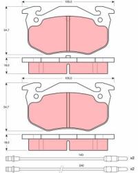 TRW Sada brzdových platničiek kotúčovej brzdy TRW GDB313 (GDB313)