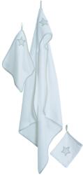 roba Set prosop pentru bebelusi roba Little Stars 3 piese bumbac frotir alb cu model stele (306102P190) Prosop