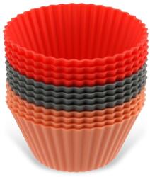 Dr. Oetker Forme silicon Dr Oetker pentru muffins si cupcakes set 12 buc antiaderente culori multiple (1263)