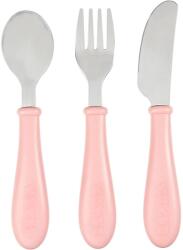 Béaba BEABA, Set de 3 tacamuri pentru copii - Otel inoxidabil - Varsta a 2-a, de la 12 luni - Prietenos cu bebelusii, Roz (3384349134624) Tacam